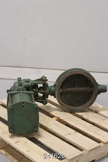 Used Neles Jamesbury 10" Air Operated Butterfly Valve, Stainless Steel Body #24162