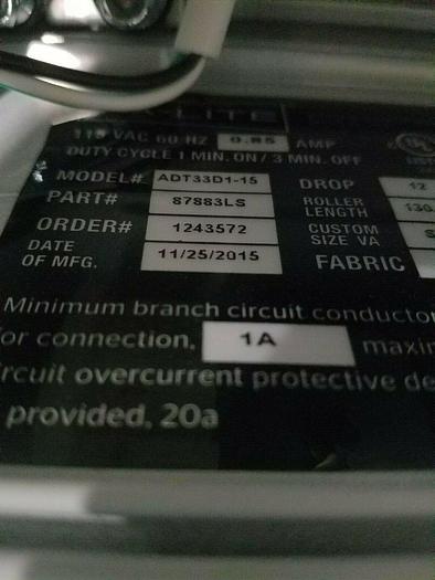 Used 2015 DA-Lite Motorized Retractable 10 Foot Screen with Epson LCD Projector