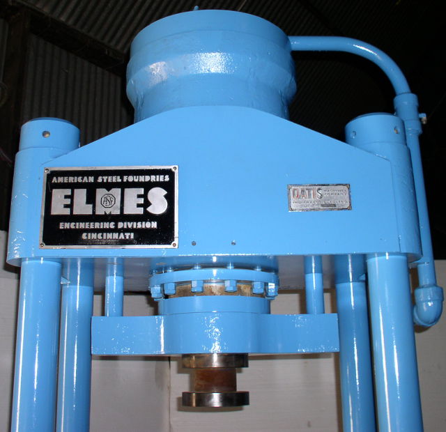 Used 200 Ton Elmes Hydraulic Press; Down-Acting; 4 Post;