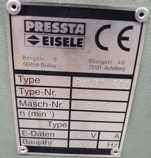 Gebraucht Kopierfräse Pressta Eisele Panto 500