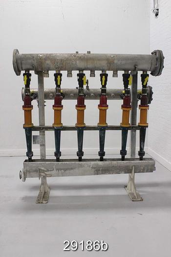 Used Ahlstrom Single Cleaner Bank, Capable of 10, 6 Installed #29186