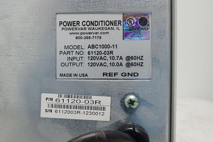 Used PowerVar 10 Model ABC1000-11 61120-03R Power Conditioner