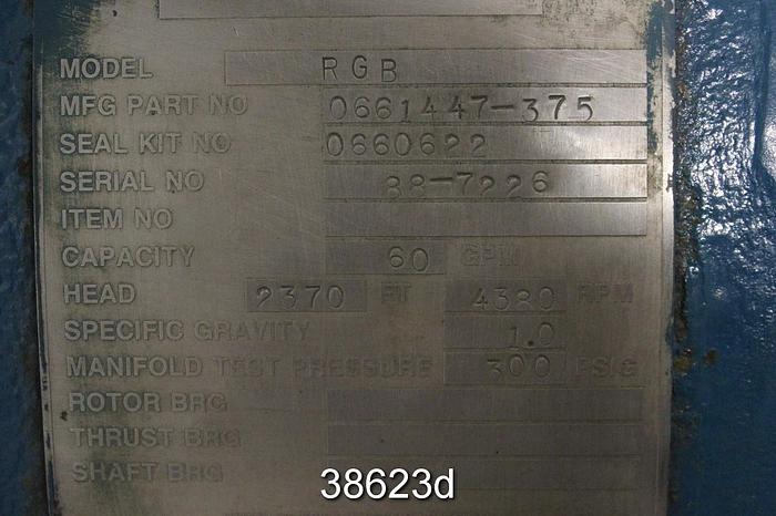 Used Rotojet RGB 2x2 High Pressure Pump #38623