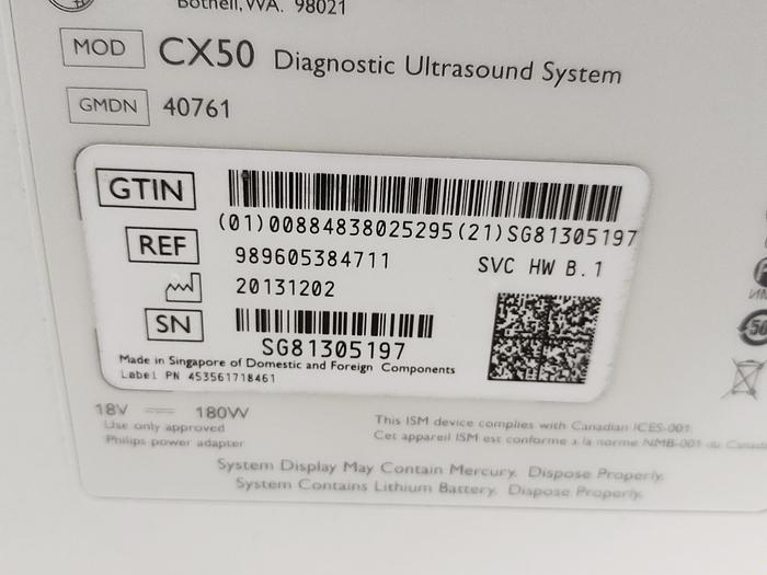 Gebraucht Philips CX50 tragbare Ultraschallgerät auf Philips CX Wagen