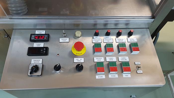 Used Macintyre 400mm wide Chocolate Enrobing Line