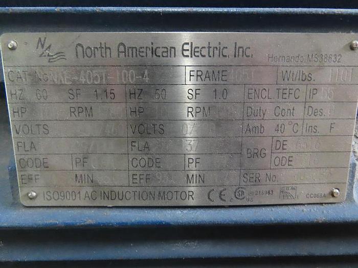 Used 100 HP NELMOR GRANULATOR G1436MB 14" X 36" OPENING