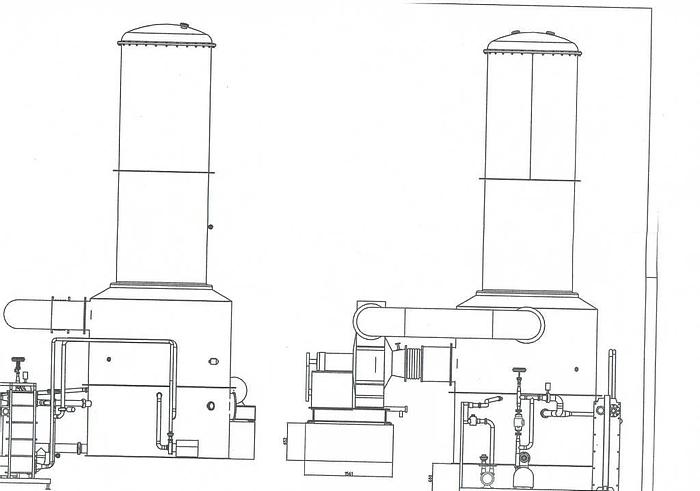 Used 2002 – 1-pass MVR falling film vacuum evaporator unit