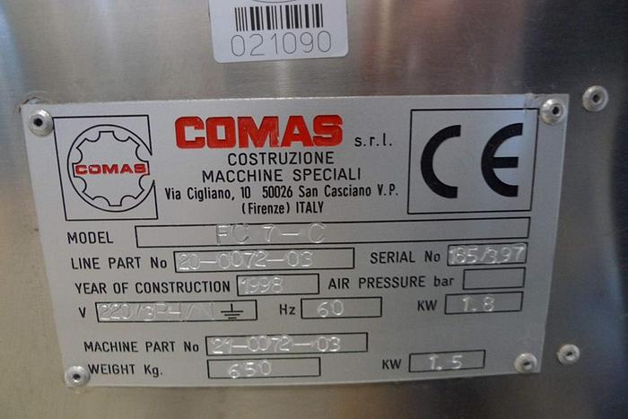 Used 1998 Comas FC7-C capper / sealing machine