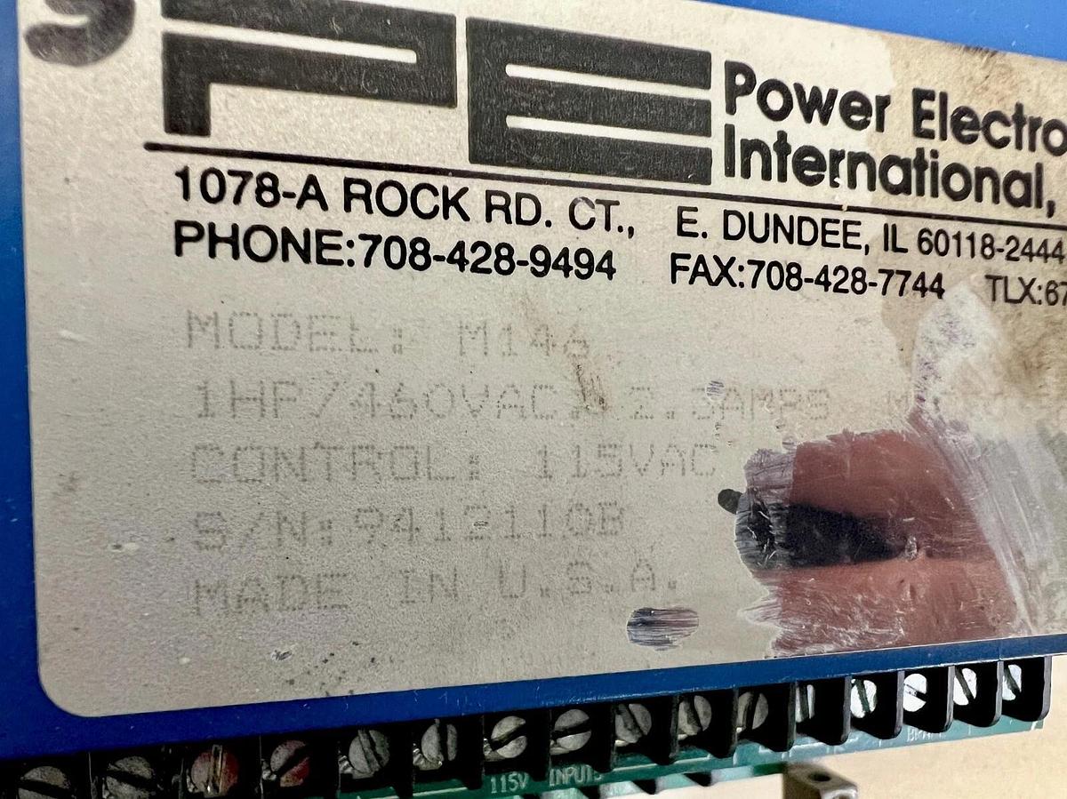 Used Power Electronics M146 Micro Speed 3Ph AC PWM Variable Speed Drive 1HP 460VAC