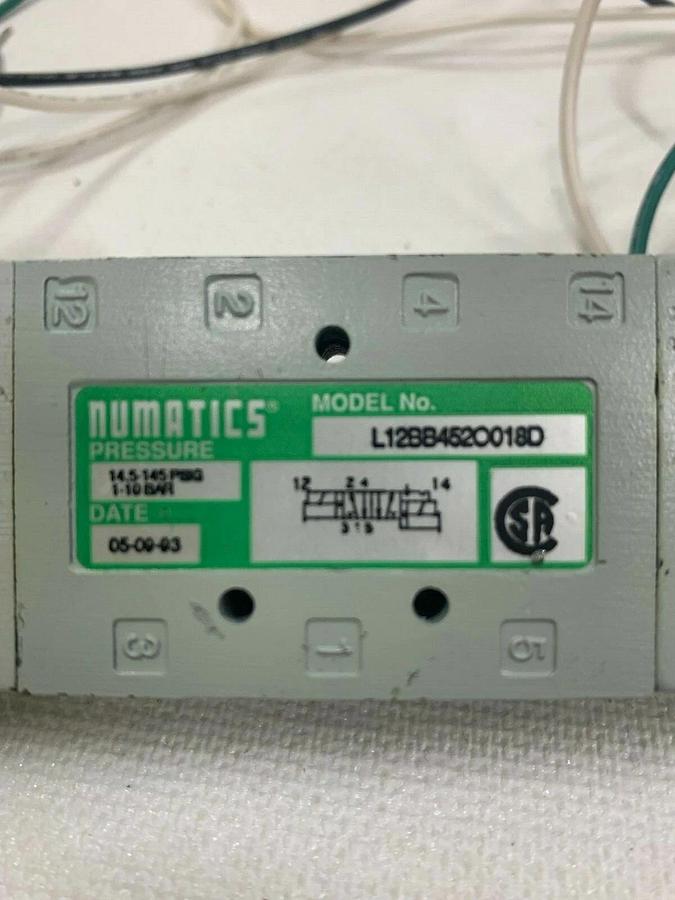Used Numatics L12BB452O018D Solenoid Valve