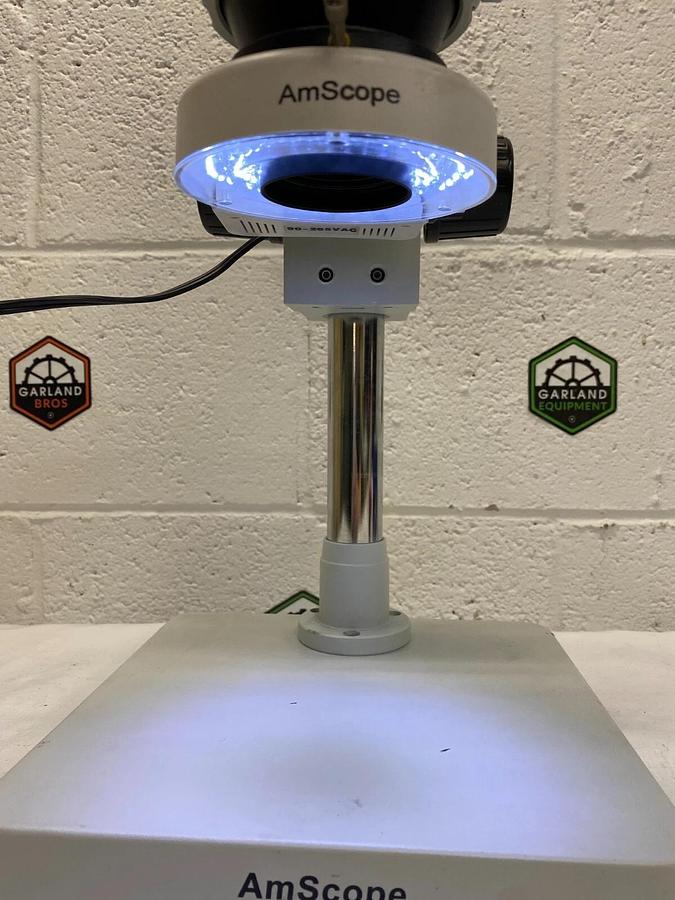 Used AmScope Binocular Compound Microscope, WF10X/20 Lens, LED 80-AG Dimming Light