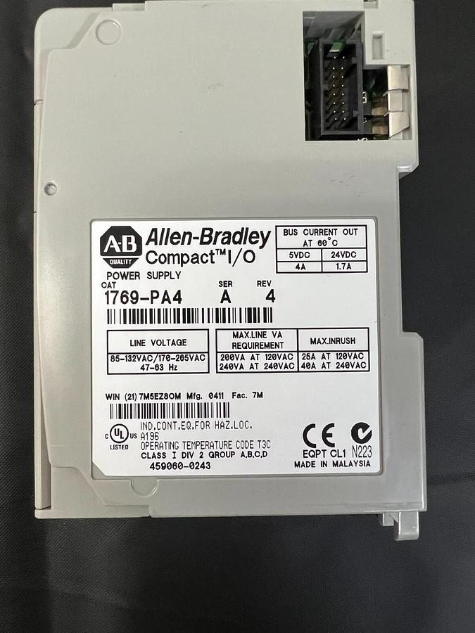 Used Allen Bradley 1769-PA4 Series A Power Supply