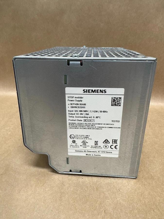 Used Siemens 6EP1436-3BA00 20A Switching Power Supply