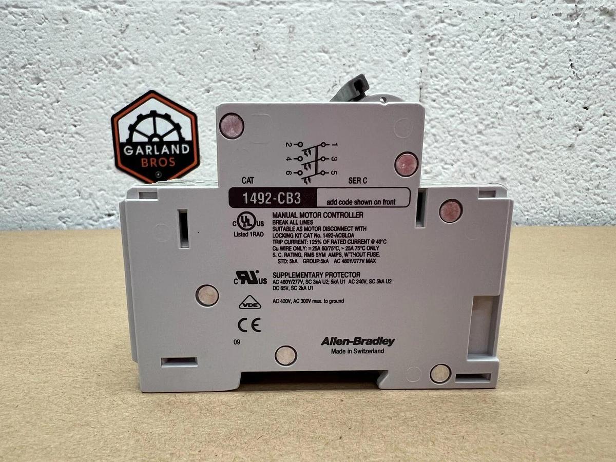 Used Allen Bradley 1492-CB3G020 Manual Motor Controller