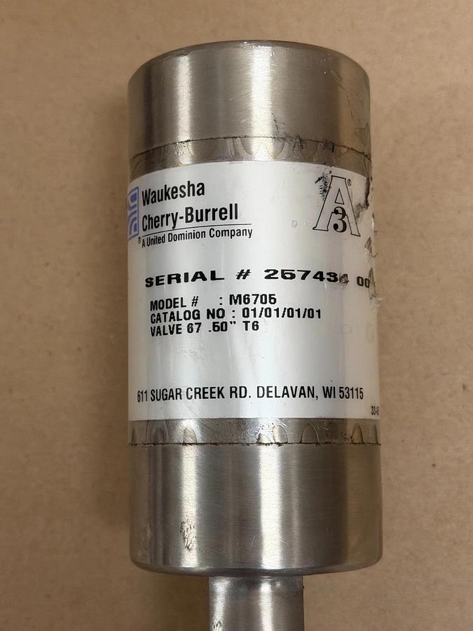 Used Waukesha M6705 Valve Actuator 67.50” T6