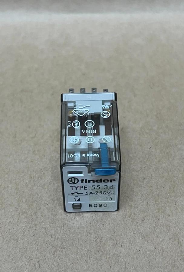 Used Finder 55.34 5A, 250V, Relay - Lot of 10