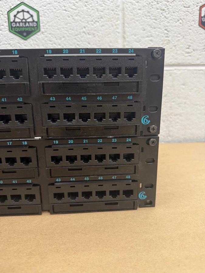 Used Ortronics OR-PHD66U48, 48 Port Patch Panel, Six 16-Port Modules