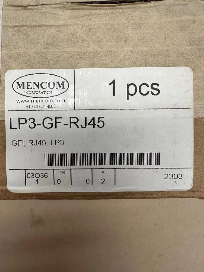 Used Mencom LP3-GF-RJ45 Low Profile Panel Interface Connector *NEW*