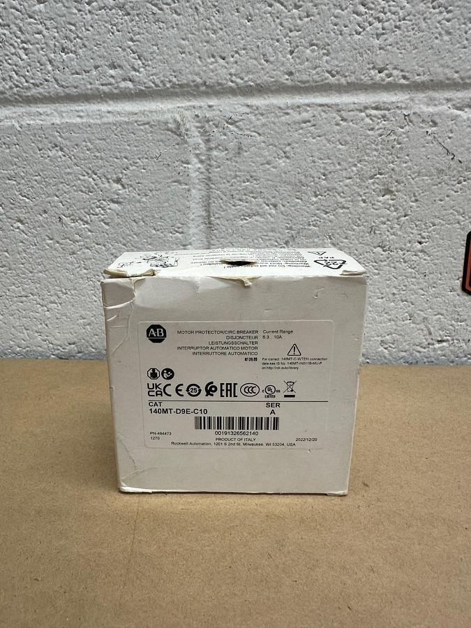 Used Allen Bradley 140MT-D9E-C10 Ser A Motor Protector/ Circuit Breaker
