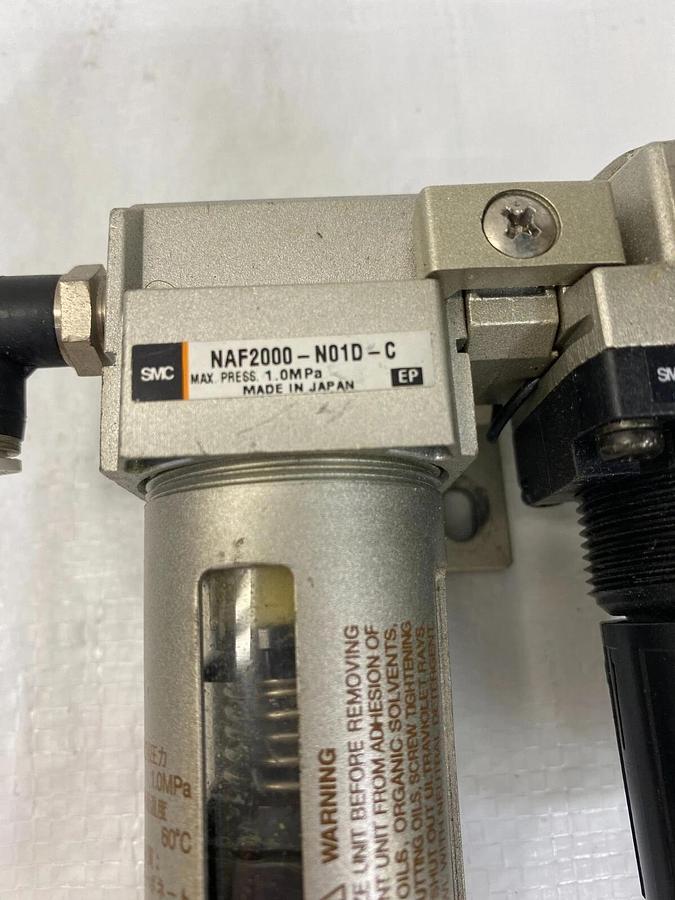 Used SMC NAF2000-N01D-C Pneumatic Pressure Regulator