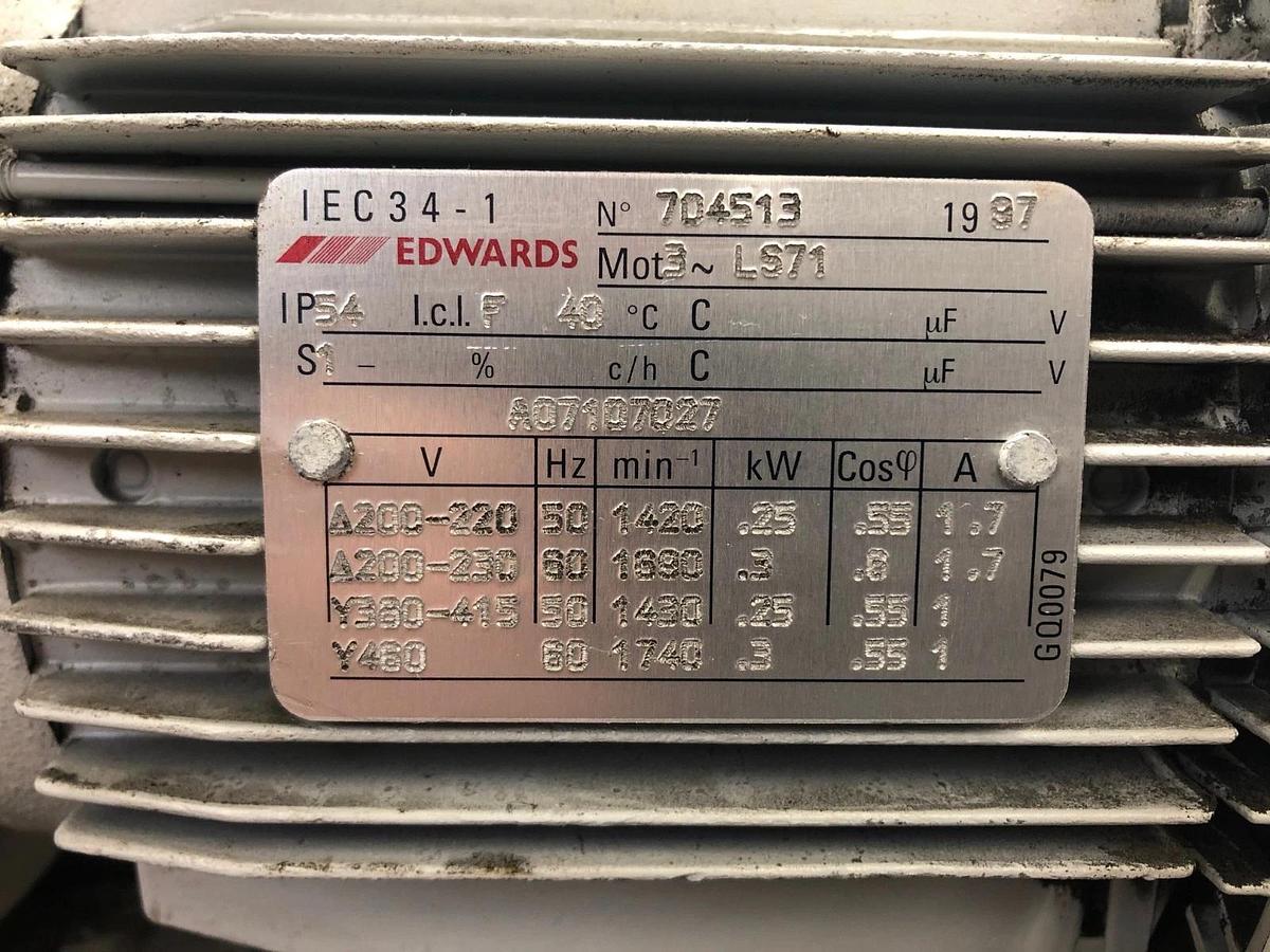 Used Edwards RV3 Rotary Vane Vacuum Pump