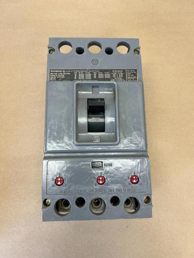 Used Westinghouse HKA3225F 3 Pole, 600VAC Circuit Breaker 225A