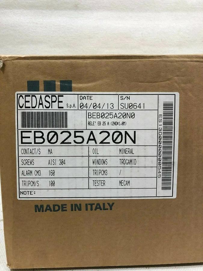 Used Cedaspe EB025A20N Oil and Gas Actuator Protection Relay
