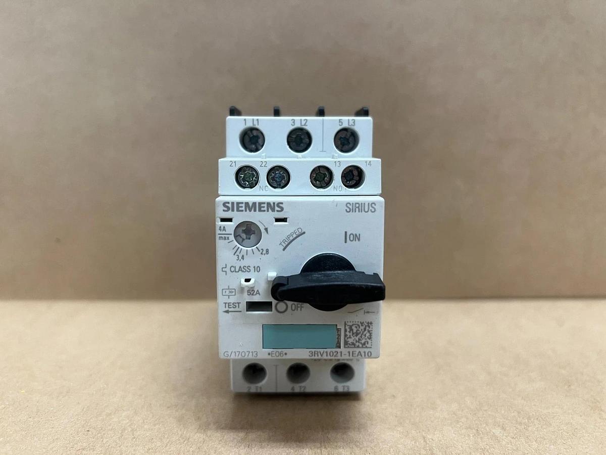 Used Siemens 3RV1021-1EA10 Class 10 Circuit Breakers - Lot of 5