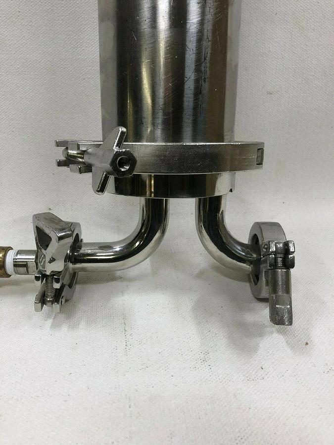 Used Millipore Stainless Steel H1117USTC Stainless Steel Y Filter Housing with Clamps