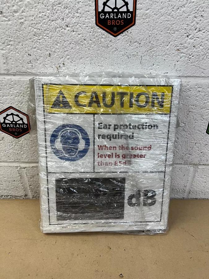 Used Accuform SCS605 Decibel Meter Sign, Caution Ear Protection Required