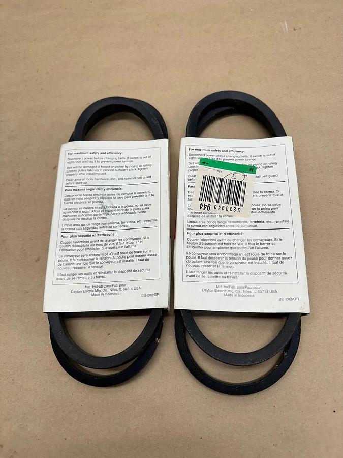 Used Dayton 3X472G V-Belt *NEW* Lot of 2