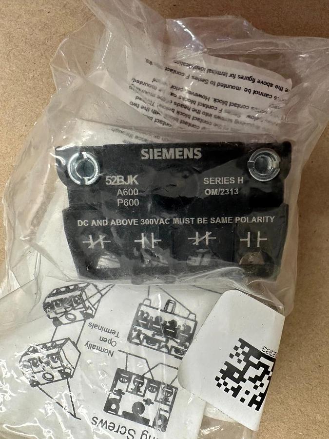 Used Siemens PD-52BJK Contact Block *FACTORY SEALED*