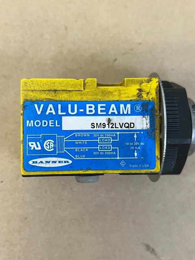 Used Banner SM912LVQD Valu-Beam Sensor