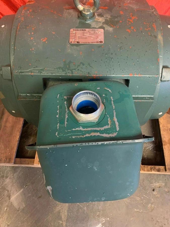 Used Toshiba Electric Motor 100HP 1190 RPM, Frame: TKKH B1006VL63VSH
