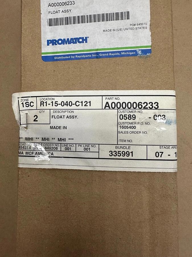 PROMATCH A000006233 Float Assembly, 33.5 Lbs and 43.5 Lbs