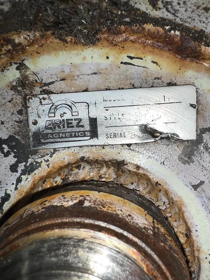 Used Eriez 8X36AIP Magnetic Head Pulley 8” Diameter, 36” Belt Width, 1-7/16” Diameter