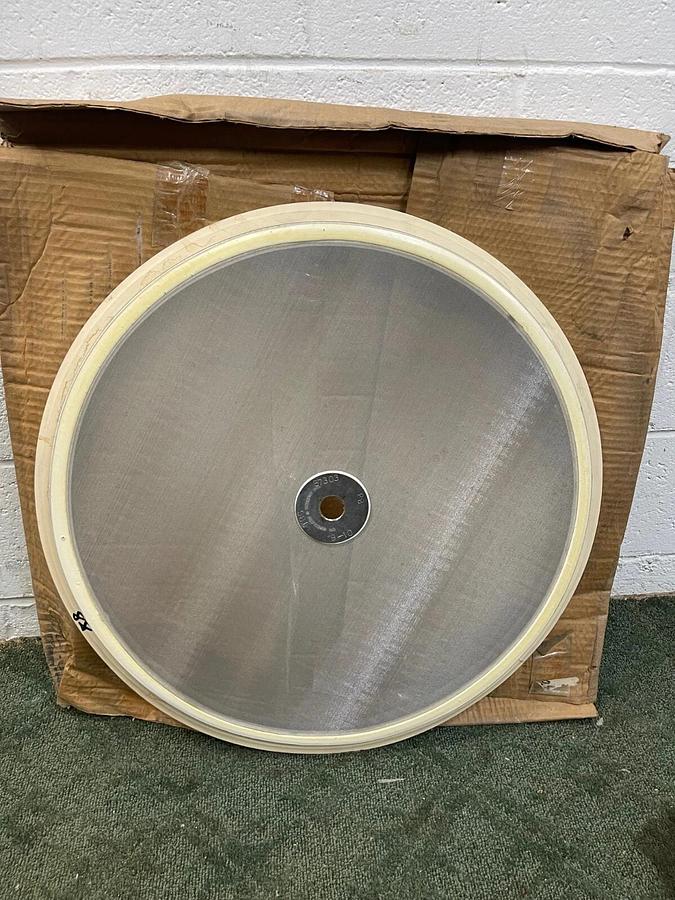 Used Stainless Steel 24” Mesh for Vibratory Screener, 88 microns, w/ 1” Center Hole