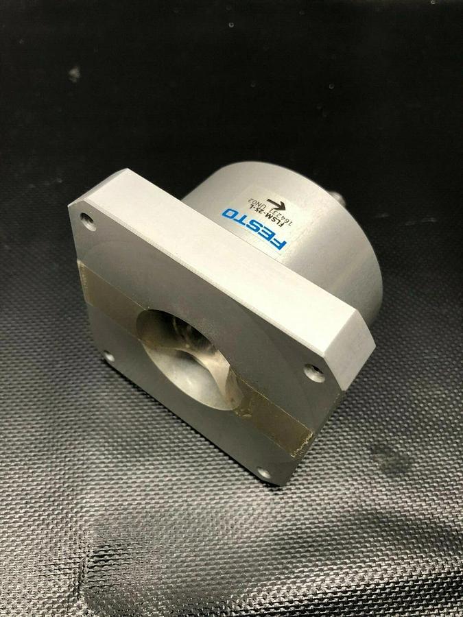 Used Festo Free Wheel Unit FLSM-25-L w/ Manual and Mounting Screws