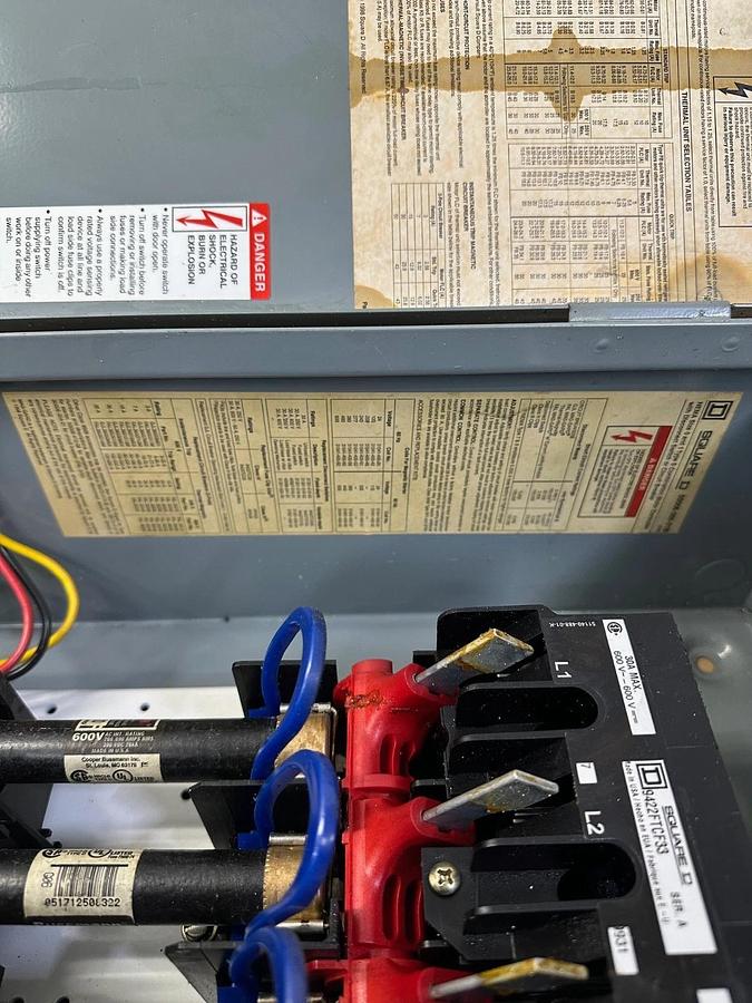 Used Square D 8538SCG14V02S Enclosure Type 1, 30A