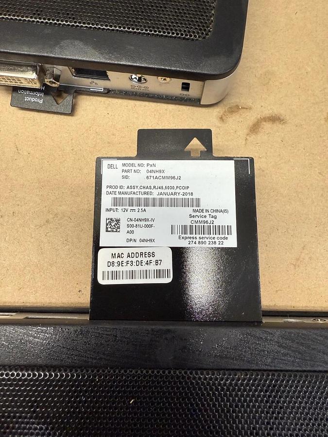 Used Dell WYSE 5030 P25 TERA2 512R RJ45 Zero/Thin Client Mini Desktop, Powercord (4)