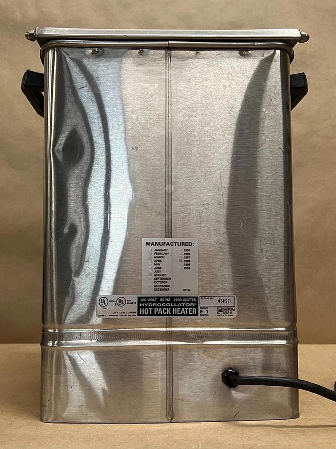 Used Chattanooga E-1 Hydrocollator Hot Pack Heater
