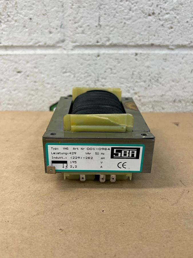 Used SBA 001-0984 Transformer, 50Hz, 195V, 2,2A