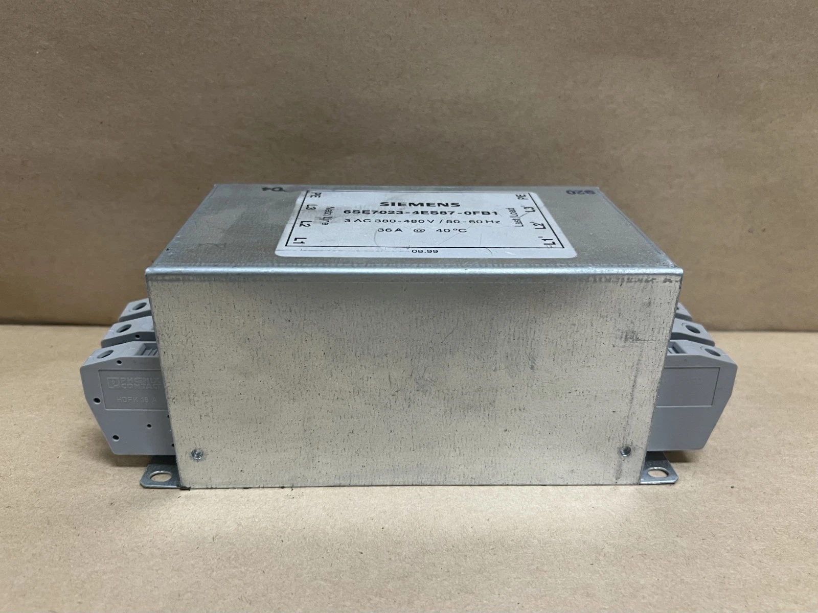 Used Siemens 6SE7023-4ES87-0FB1 36A @ 40C Interface Suppression Filter