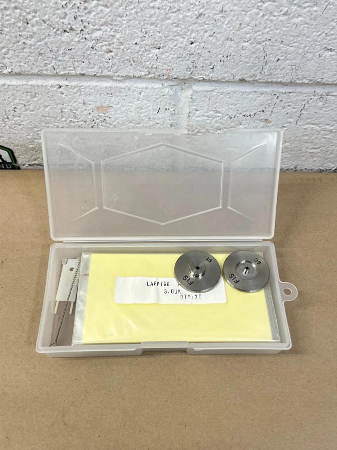 Used FIS Polishing Discs, (1) 20 pc 3.0 UM Lapping Film (1) 20 pc 0.3 UM Lapping Film