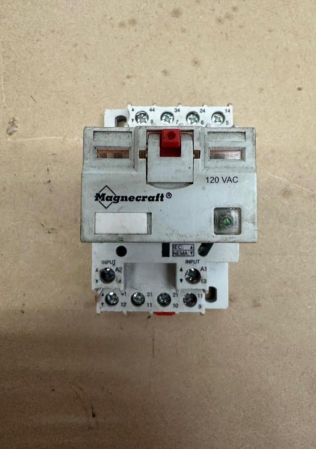 Used Magnecraft 784XDXM4l Relay with Base 70-784d14-1
