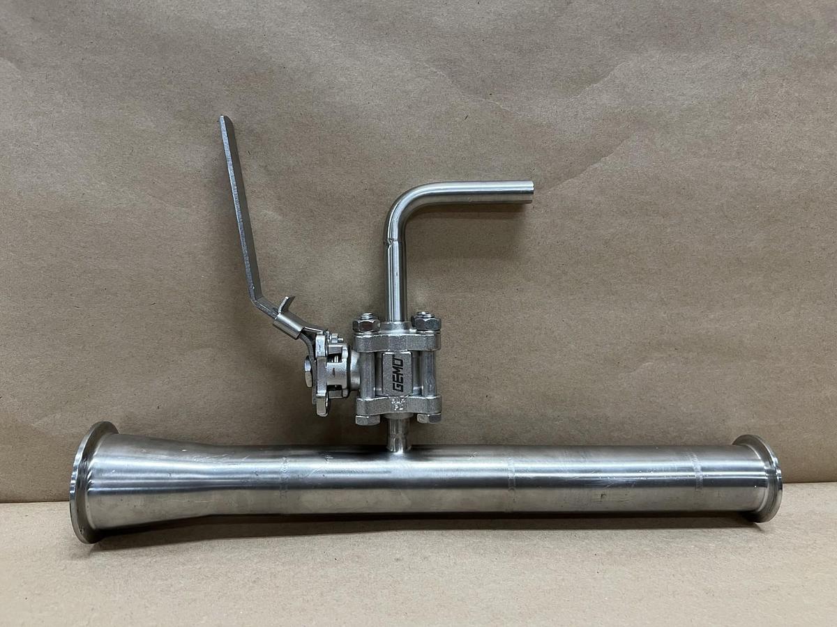 Used Gemü Series 77 316L SS DN 15-1/2 Ball Valve Assembly