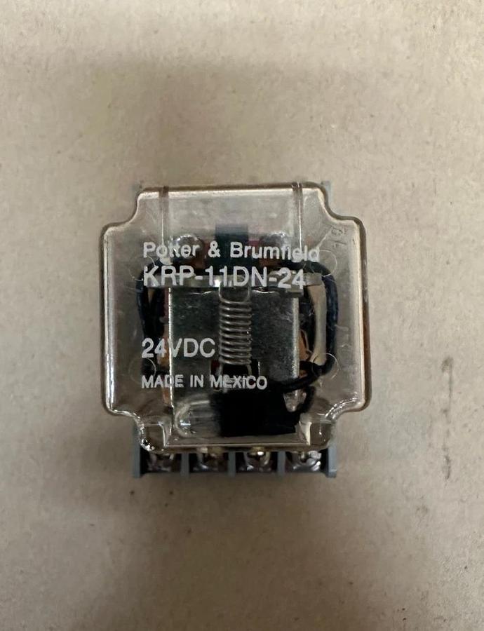 Used Potter & Brumfield KRP-11DN-24 Relay w/ 27E891 Base