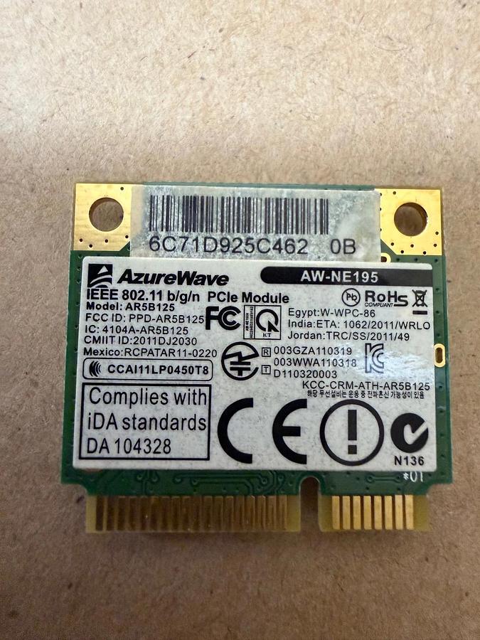 Used AzureWave AW-NE195 PCle Module - Lot of 4