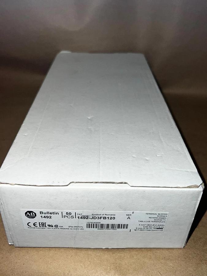 Allen Bradley 1492-JD3FB120 Ser A Terminal Blocks Qty 50 *NEW*