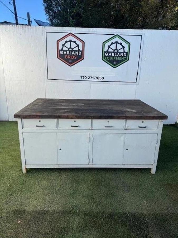 Used Dimmetal Industrial Shop/Storage Desk & Table, 4-Drawer, W:78-3/4” D:46” H:36”